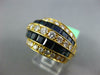 ESTATE LARGE 4.30CT DIAMOND & AAA SAPPHIRE 18K YELLOW GOLD ROUND & PRINCESS RING