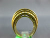 ESTATE LARGE 4.30CT DIAMOND & AAA SAPPHIRE 18K YELLOW GOLD ROUND & PRINCESS RING