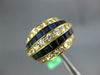 ESTATE LARGE 4.30CT DIAMOND & AAA SAPPHIRE 18K YELLOW GOLD ROUND & PRINCESS RING