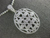 ESTATE LARGE 1.02CT DIAMOND 18KT WHITE GOLD 3D FLOWER OPEN FILIGREE OVAL PENDANT