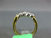 ESTATE WIDE .75CT DIAMOND 18KT 2 TONE GOLD 3D MULTI ROW WEDDING ANNIVERSARY RING