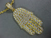 ESTATE LARGE 1.35CT DIAMOND 18KT YELLOW GOLD CLASSIC HAMSA CHAMSA LUCKY PENDANT