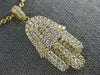 ESTATE LARGE 1.35CT DIAMOND 18KT YELLOW GOLD CLASSIC HAMSA CHAMSA LUCKY PENDANT
