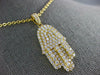 ESTATE LARGE 1.35CT DIAMOND 18KT YELLOW GOLD CLASSIC HAMSA CHAMSA LUCKY PENDANT