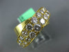 EXTRA LARGE 3.50CT DIAMOND 18KT YELLOW GOLD CRISS CROSS SOLID ANNIVERSARY RING