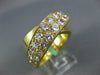 EXTRA LARGE 3.50CT DIAMOND 18KT YELLOW GOLD CRISS CROSS SOLID ANNIVERSARY RING