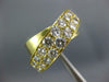 EXTRA LARGE 3.50CT DIAMOND 18KT YELLOW GOLD CRISS CROSS SOLID ANNIVERSARY RING