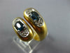 ESTATE LARGE 1.37CT DIAMOND & AAA SAPPHIRE 18KT 2 TONE GOLD CRISS CROSS FUN RING