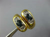 ESTATE LARGE 1.37CT DIAMOND & AAA SAPPHIRE 18KT 2 TONE GOLD CRISS CROSS FUN RING
