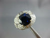 LARGE 7.25CT DIAMOND & AAA SAPPHIRE 18KT WHITE GOLD DOME SHAPE ENGAGEMENT RING