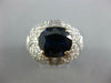 LARGE 7.25CT DIAMOND & AAA SAPPHIRE 18KT WHITE GOLD DOME SHAPE ENGAGEMENT RING