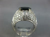 LARGE 7.25CT DIAMOND & AAA SAPPHIRE 18KT WHITE GOLD DOME SHAPE ENGAGEMENT RING