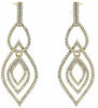 ESTATE .90CT DIAMOND 14KT YELLOW GOLD 3D MULTI LEAF CLASSIC FUN HANGING EARRINGS