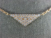 ESTATE .54CT DIAMOND 18KT ROSE GOLD 3D TRIANGULAR PAVE CLASSIC NECKLACE
