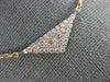 ESTATE .54CT DIAMOND 18KT ROSE GOLD 3D TRIANGULAR PAVE CLASSIC NECKLACE