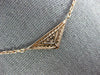 ESTATE .54CT DIAMOND 18KT ROSE GOLD 3D TRIANGULAR PAVE CLASSIC NECKLACE