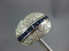 LARGE 1.56CT DIAMOND & AAA SAPPHIRE 18KT WHITE GOLD 3D PRINCESS ANNIVERSARY RING