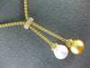 LARGE .27CT DIAMOND WHITE & GOLDEN AAA SOUTH SEA PEARL 18KT YELLOW GOLD NECKLACE