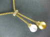 LARGE .27CT DIAMOND WHITE & GOLDEN AAA SOUTH SEA PEARL 18KT YELLOW GOLD NECKLACE