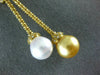LARGE .27CT DIAMOND WHITE & GOLDEN AAA SOUTH SEA PEARL 18KT YELLOW GOLD NECKLACE