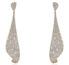 ESTATE LARGE 8.67CT DIAMOND 18KT ROSE GOLD 3D TEAR DROP HANGING EARRINGS