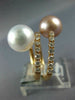 LARGE .60CT DIAMOND AAA WHITE & PINK SOUTH SEA PEARL 14K ROSE GOLD 3D SNAKE RING