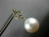LARGE .85CT DIAMOND & AAA SOUTH SEA PEARL 18KT WHITE GOLD LEAF HANGING EARRINGS