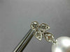 LARGE .85CT DIAMOND & AAA SOUTH SEA PEARL 18KT WHITE GOLD LEAF HANGING EARRINGS