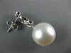 LARGE .85CT DIAMOND & AAA SOUTH SEA PEARL 18KT WHITE GOLD LEAF HANGING EARRINGS