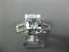 1.47CT DIAMOND & AAA AQUAMARINE 14KT WHITE GOLD 3D CUSHION HALO ENGAGEMENT RING