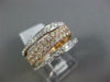 ESTATE WIDE .98CT DIAMOND 18KT WHITE & ROSE GOLD 3D STACKABLE SEMI ETERNITY RING