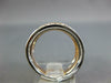 ESTATE WIDE .98CT DIAMOND 18KT WHITE & ROSE GOLD 3D STACKABLE SEMI ETERNITY RING