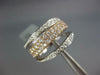 ESTATE WIDE .98CT DIAMOND 18KT WHITE & ROSE GOLD 3D STACKABLE SEMI ETERNITY RING