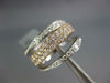 ESTATE WIDE .98CT DIAMOND 18KT WHITE & ROSE GOLD 3D STACKABLE SEMI ETERNITY RING