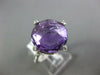 ESTATE EXTRA LARGE 10.25CT DIAMOND & AAA AMETHYST 14K WHITE GOLD ETOILE FUN RING