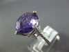 ESTATE EXTRA LARGE 10.25CT DIAMOND & AAA AMETHYST 14K WHITE GOLD ETOILE FUN RING
