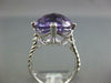 ESTATE EXTRA LARGE 10.25CT DIAMOND & AAA AMETHYST 14K WHITE GOLD ETOILE FUN RING