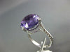 ESTATE EXTRA LARGE 10.25CT DIAMOND & AAA AMETHYST 14K WHITE GOLD ETOILE FUN RING