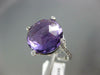 ESTATE EXTRA LARGE 10.25CT DIAMOND & AAA AMETHYST 14K WHITE GOLD ETOILE FUN RING