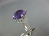 ESTATE EXTRA LARGE 10.25CT DIAMOND & AAA AMETHYST 14K WHITE GOLD ETOILE FUN RING