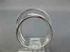 ESTATE WIDE .77CT DIAMOND 18KT WHITE GOLD 3D MULTI ROW CRISS CROSS LOVE RING