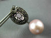 LARGE 12CT PINK QUARTZ SAPPHIRE & PINK SOUTH SEA PEARL 18KT BLACK GOLD EARRINGS