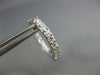 ESTATE 1.28CT DIAMOND 18KT WHITE GOLD 3D INSIDE OUT HUGGIE HOOP HANGING EARRINGS