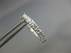 ESTATE 1.28CT DIAMOND 18KT WHITE GOLD 3D INSIDE OUT HUGGIE HOOP HANGING EARRINGS