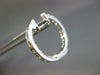 ESTATE 1.28CT DIAMOND 18KT WHITE GOLD 3D INSIDE OUT HUGGIE HOOP HANGING EARRINGS