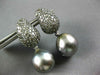 LARGE 2.65CT MOCHA DIAMOND & AAA TAHITIAN PEARL 18KT WHITE GOLD HANGING EARRINGS