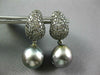 LARGE 2.65CT MOCHA DIAMOND & AAA TAHITIAN PEARL 18KT WHITE GOLD HANGING EARRINGS