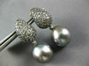 LARGE 2.65CT MOCHA DIAMOND & AAA TAHITIAN PEARL 18KT WHITE GOLD HANGING EARRINGS