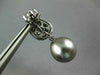 LARGE 2.65CT MOCHA DIAMOND & AAA TAHITIAN PEARL 18KT WHITE GOLD HANGING EARRINGS