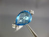 LARGE 9.46CT DIAMOND & AAA BLUE TOPAZ 14KT WHITE GOLD PEAR SHAPE FILIGREE RING